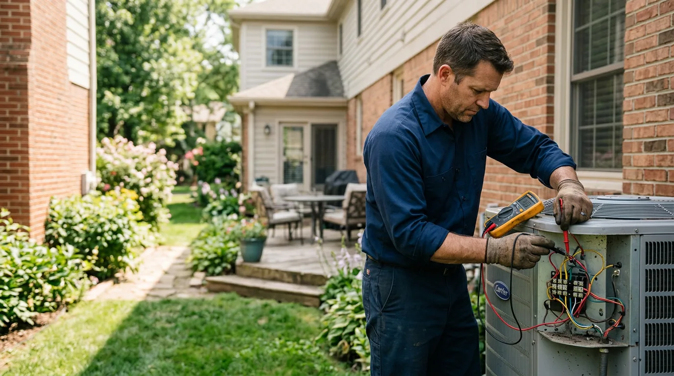 HVAC technician working near Edmond, WV